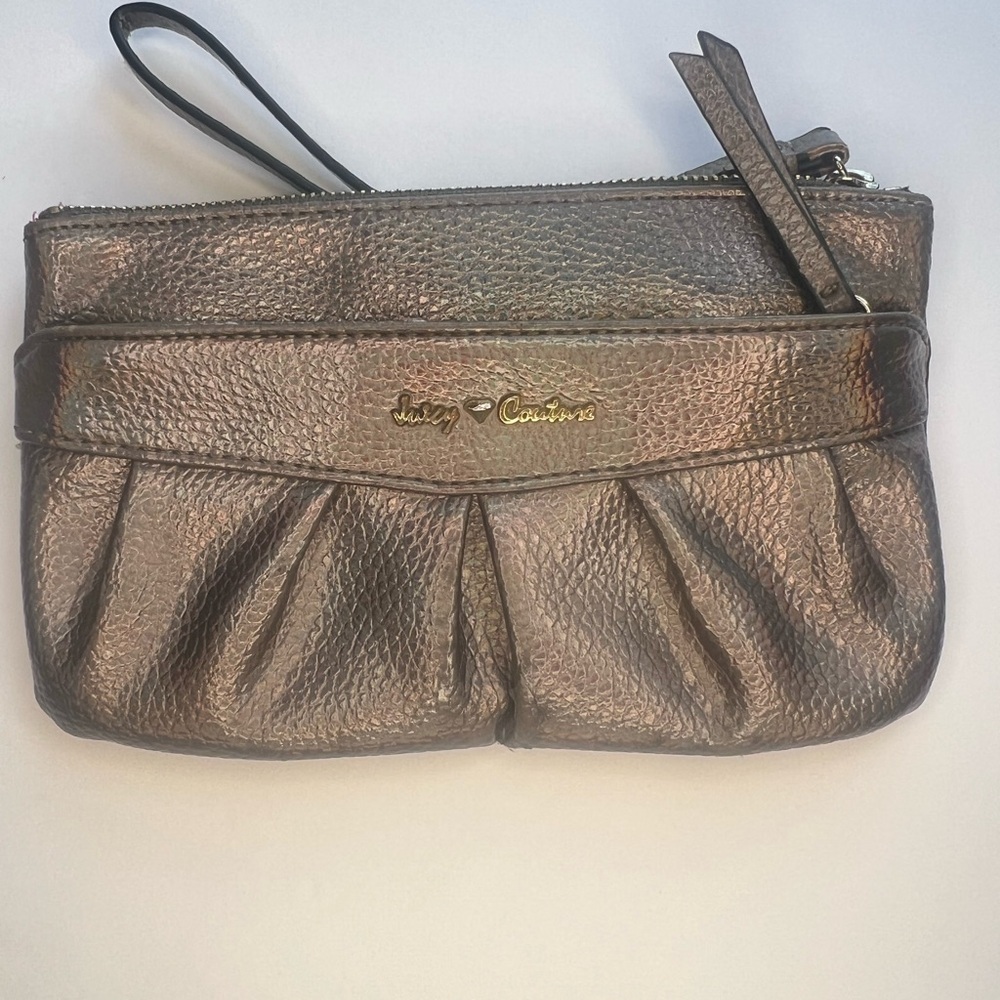 Juicy Couture Bronze iridescent Wristlet Clutch
Some wear - look closely - Picture 1 of 7
